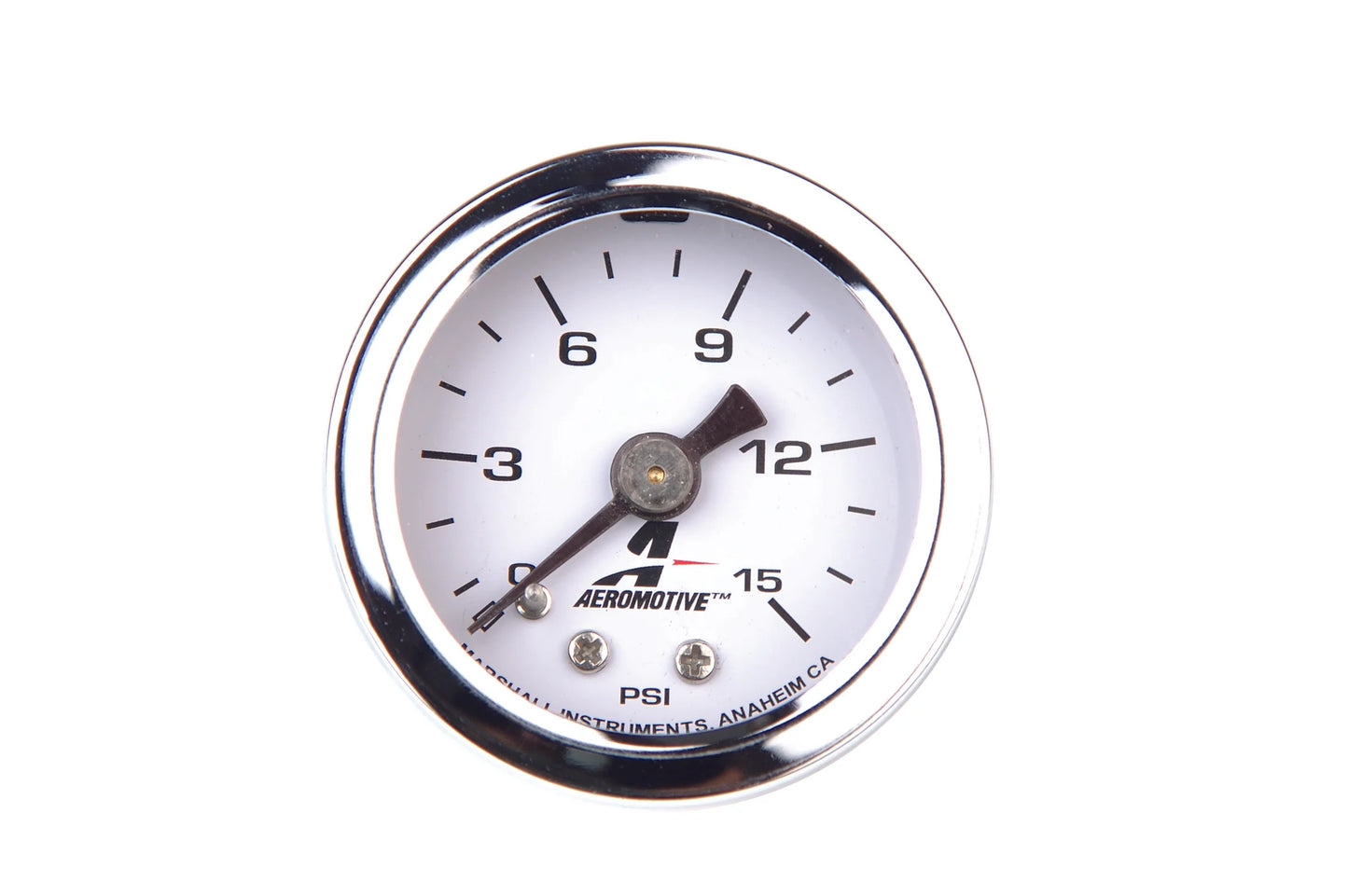 Aeromotive Gauge Liquid Filled Fuel Pressure Gauge 0-15psi 1/8 NPT 1"5