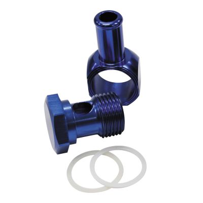 Aeroflow Edelbrock Carb Inlet Banjo to Barb with bolt