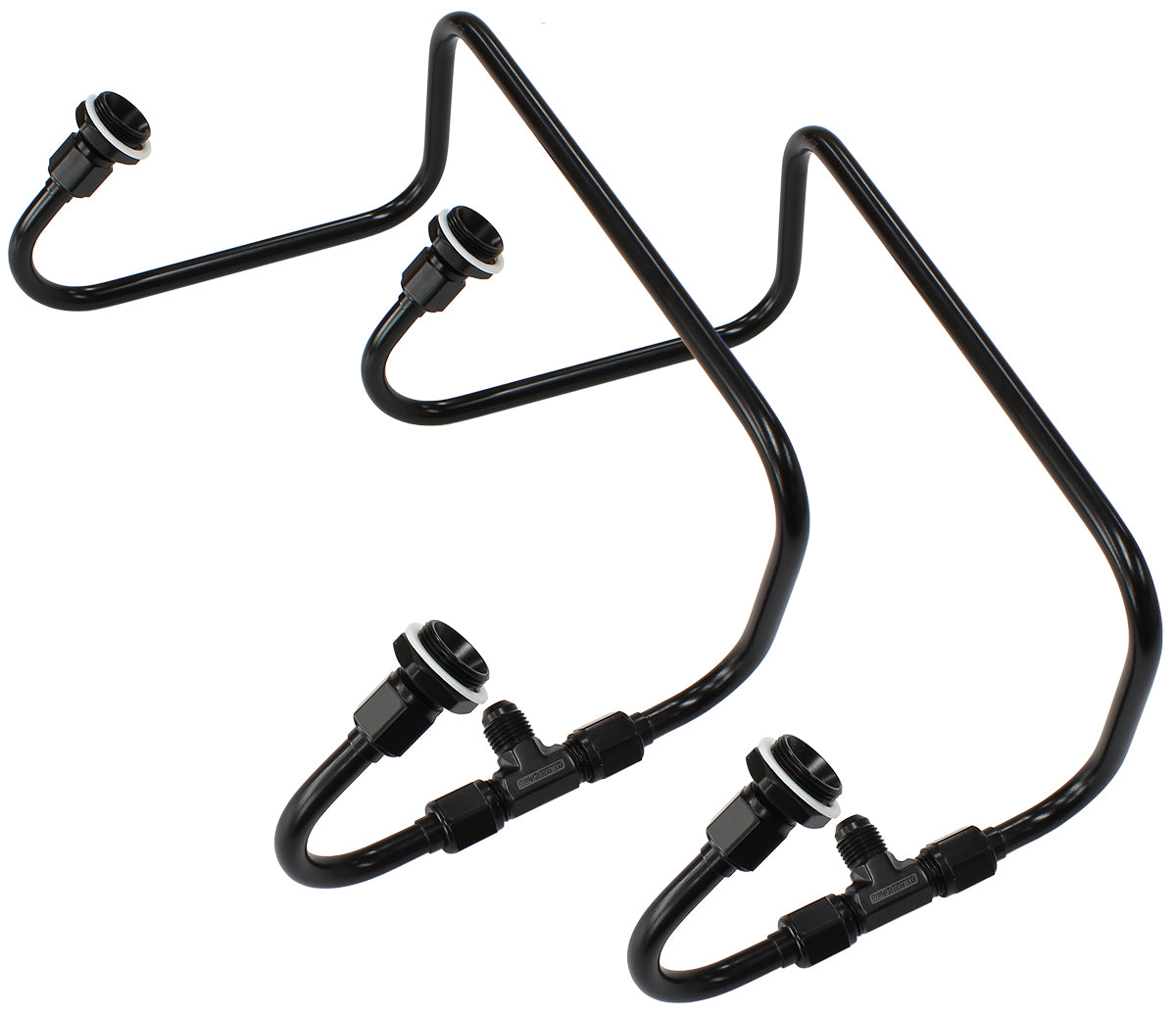Aeroflow S/S Dual Inlet Fuel Line Kit Suit 4150 Holley Carb
