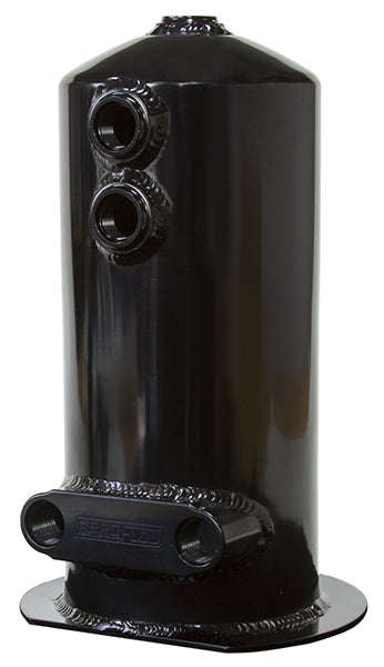 Aeroflow Alloy Round Surge Tank Female Ports Polished