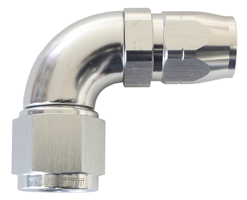 90 Deg Cutter Style Full Flow Stepped Swivel Hose End Aeroflow