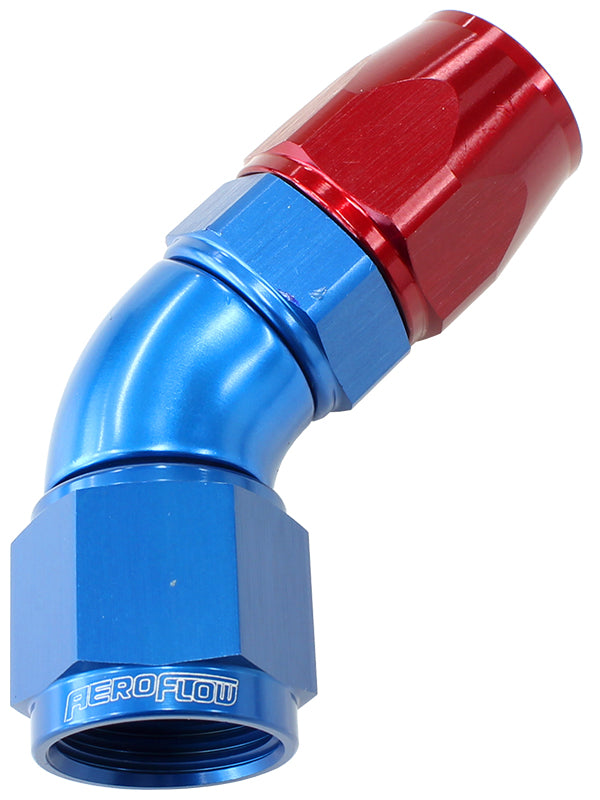 45 Deg Full Flow PTFE Hose End Aeroflow