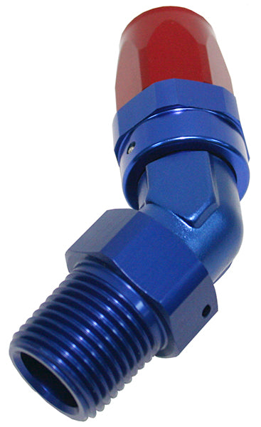45 Deg NPT Swivel To Taper Style Hose EndAeroflow