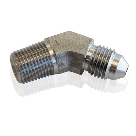 Aeroflow Stainless 45 Deg NPT Male to AN