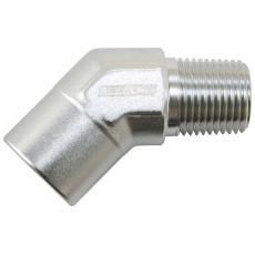 45 Deg NPT Female to Male NPT Fitting Aeroflow