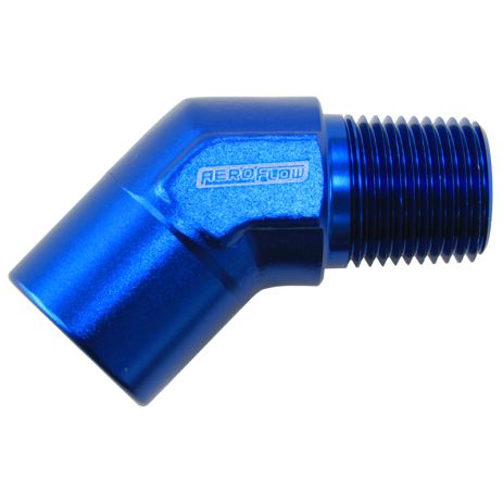 45 Deg NPT Female to Male NPT Fitting Aeroflow