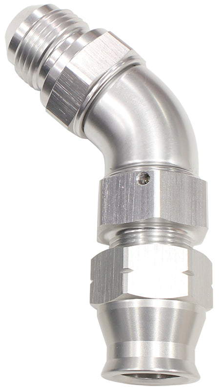 45 Deg Hard Line to Male Adapter with Olive Aeroflow