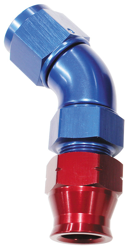 45 Deg Hard Line to Female Adapter with Olive Aeroflow