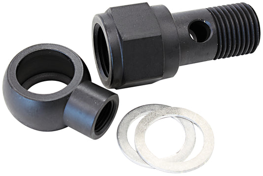 Aeroflow Oil Pressure Adapter - Steel Suit GM LS Engines With 1/8" NPT Auxiliary Port
