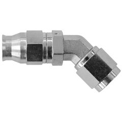 45 Deg Stainless Steel Hose End PTFE