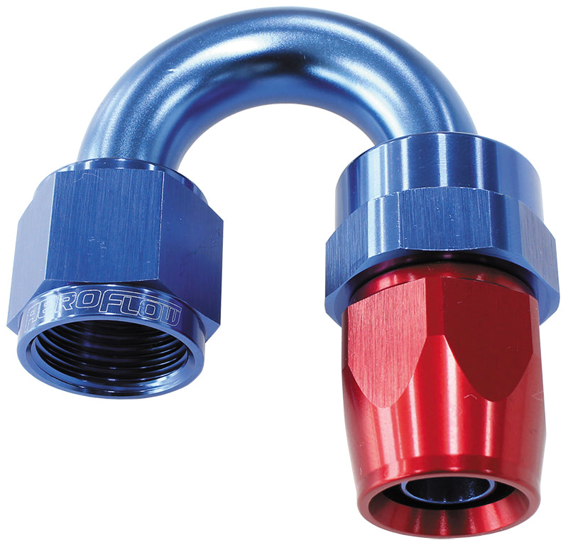 180 Deg Teflon Hose End  Aeroflow