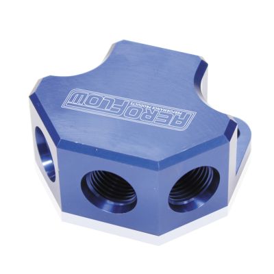 Aeroflow Billet 4 port ORB Y Block