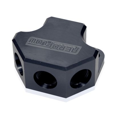 Aeroflow Billet 4 port ORB Y Block