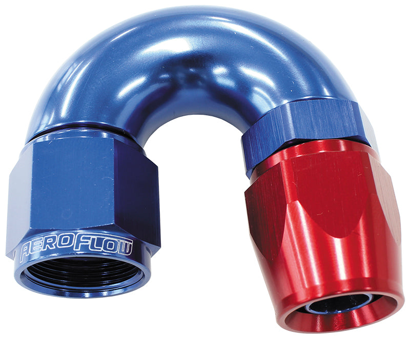 180 Deg Full Flow PTFE Hose End Aeroflow