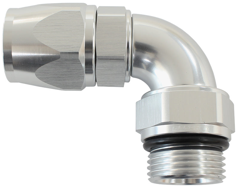 90 deg ORB Swivel PTFE Full Flow  Aeroflow