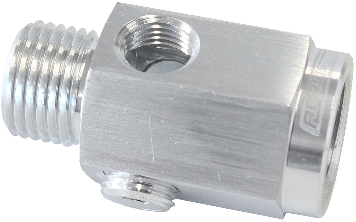Metric Extension With 1/8" NPT Port On Side Aeroflow