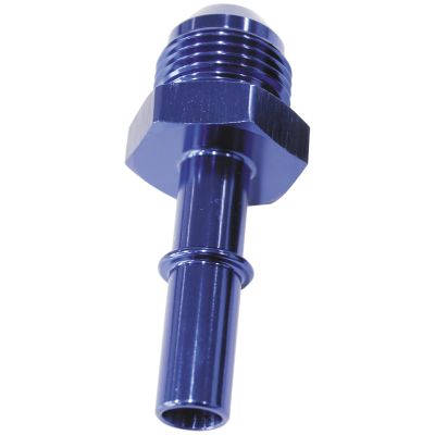 Push-In EFI Fuel Fitting  Male Hard Tube Blue Finish Aeroflow