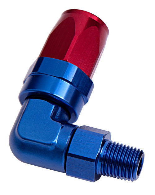 90 Deg NPT Swivel To Taper Style Hose End Aeroflow