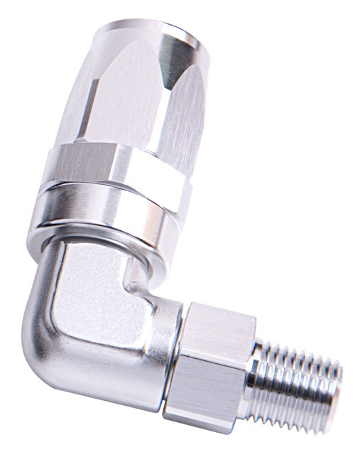 90 Deg NPT Swivel To Taper Style Hose End Aeroflow
