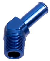 45 Deg Male NPT to AN Hose Barb
