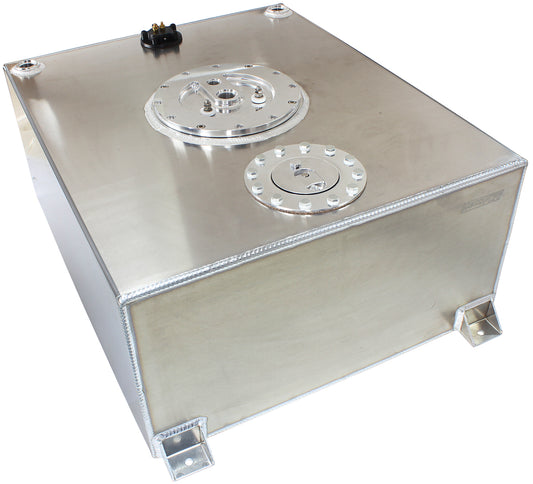 Aluminium 76 Litre (20 Gal) Fuel Cell Flat Bottom Triple 60mm Pump Hanger & Fuel Sender