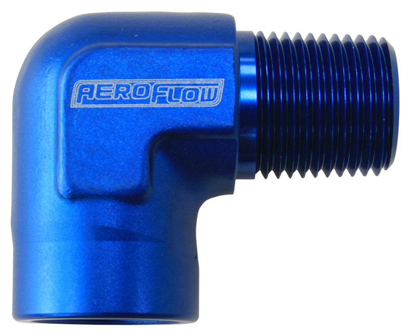 90 Deg NPT Female to Male NPT Fitting Aeroflow