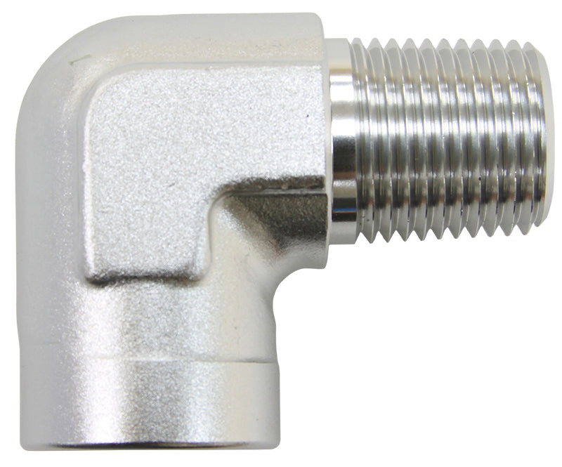 90 Deg NPT Female to Male NPT Fitting Aeroflow