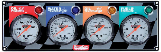 Flag 4 Gauge Panel OP/WT/OT/FP 61-6021 QuickCar