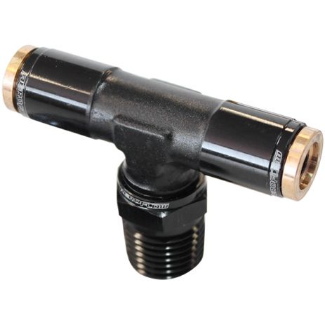 Aeroflow NPT Tee to Nylon Quick Release Fitting