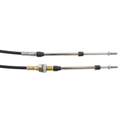 Aeroflow Morse Bulkhead/Clip Combo Cable Black