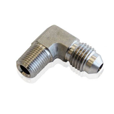 Aeroflow Stainless 90 Deg NPT Male to AN
