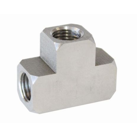Aeroflow Stainless Female Tee Inverted Seat with NPT on the side