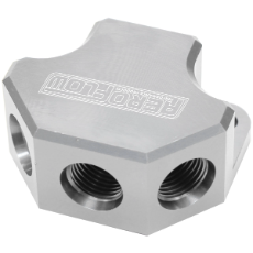 Aeroflow Billet 4 port ORB Y Block