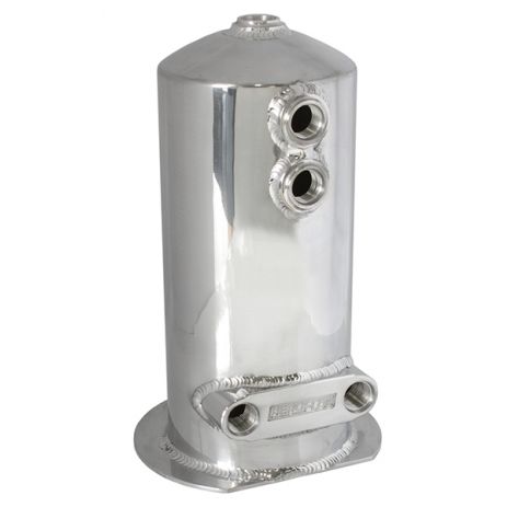 Aeroflow Alloy Round Surge Tank Female Ports Polished