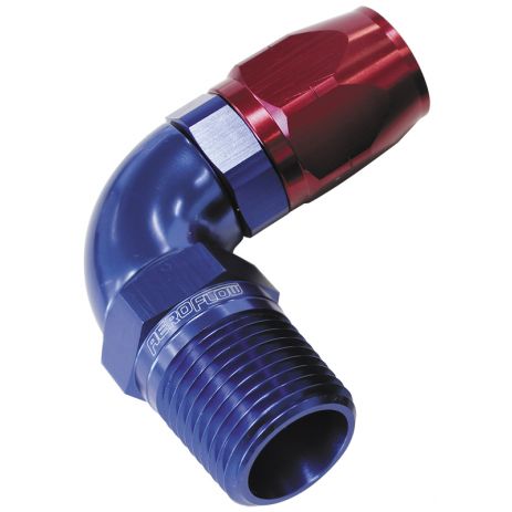 90 Deg Male NPT Full Flow Swivel Hose End Aeroflow