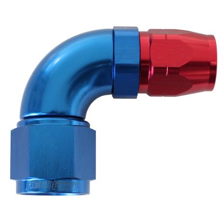 90 Deg Cutter Style Full Flow Stepped Swivel Hose End Aeroflow