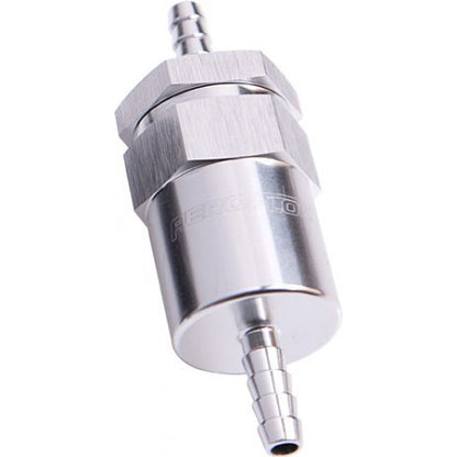 Aeroflow Billet Fuel Filter Barb 30 Micron Bronze Filter