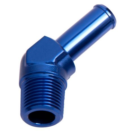 45 Deg Male NPT to Hose Barb Aeroflow