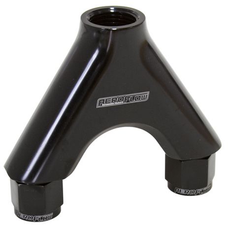 Aeroflow Y Block 1 x Female ORB x 2 Female Nuts